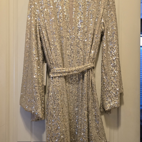 Mac Duggal Gold Sequin Dress - Picture 5 of 5